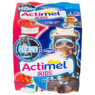 Actimel | Actikids | Iaurt cu zmeura si merisor 4x100g