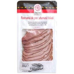 Pastrama de porc afumata feliata 100g