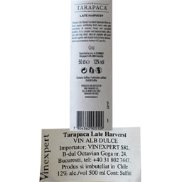 Tarapaca | Vin alb Late Harvest 0.5L