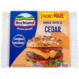 Hochland | Branza topita felii cu Cedar 280g