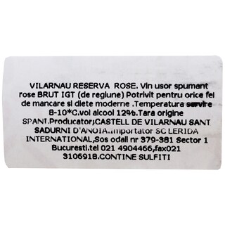 Vilarnau | Vin Spumant Brut Reserva Rose 0.75L