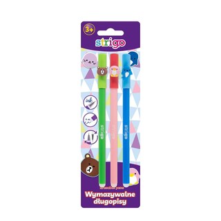 Strigo | Set 3 pixuri cu capac si guma