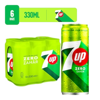 7Up | Bautura carbogazoasa cu aroma de lamaie si lime, cu indulcitori 6x330ml