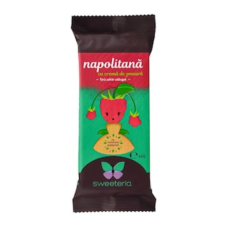 Sweeteria | Napolitana cu crema de zmeura, fara zahar adaugat 40g