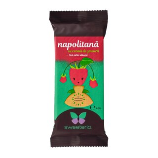 Sweeteria | Napolitana cu crema de zmeura, fara zahar adaugat 40g