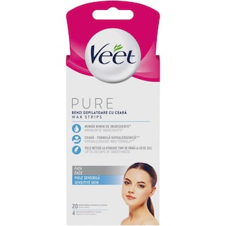 Veet | Benzi depilatoare cu ceara pentru fata