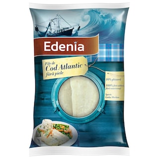 Edenia | File de cod Atlantic, congelat, fara piele 600g