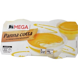 MEGA | Panna cotta cu mango si fructul pasiunii 2x120g