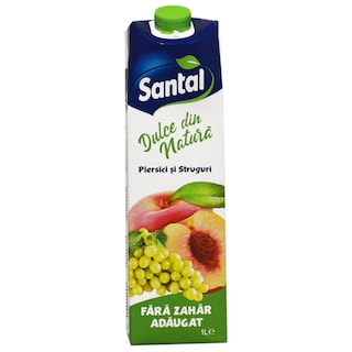 Santal | Bautura racoritoare piersici si struguri 1L