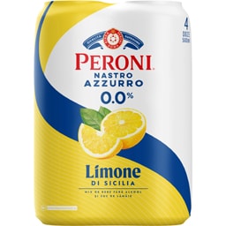 Peroni Nastro Azzurro | Bere fara alcool cu suc de lamaie 4x0.5L