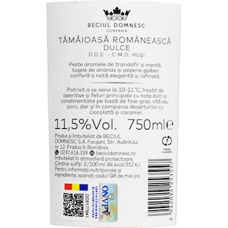 Beciul Domnesc | Vin alb dulce Tamaioasa Romaneasca 0.75L