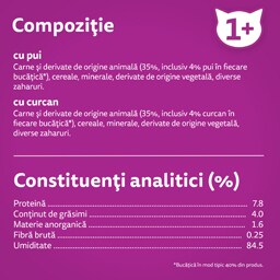 Whiskas | Hrana umeda pentru pisici, cu pasare in aspic 4x85g