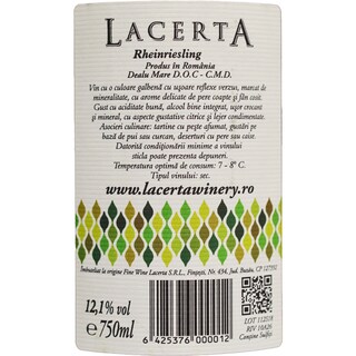 Lacerta Winery | Vin alb Rhein Riesling 0.75l
