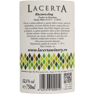 Lacerta Winery | Vin alb Rhein Riesling 0.75l