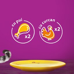 Whiskas | Hrana umeda pentru pisici, cu pasare in aspic 4x85g