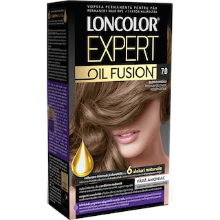 Loncolor | Expert Oil Fusion | Vopsea de par permanenta fara amoniac 7.0 Blond mediu