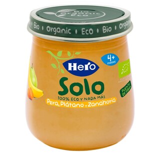 Hero Baby | Piure ecologic de pere, banane si morcovi 120g