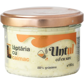 Laptaria cu caimac | Untul cel sarat-afumat 80% grasime 150g