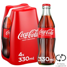 Coca-Cola Gust Original | Bautura racoritoare carbogazoasa 4x330ml