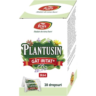 Fares | Plantusin | Dropsuri pentru gat iritat, 20 bucati