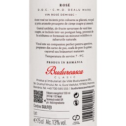 Budureasca | Vin roze demisec  0.75L