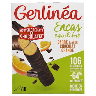 Gerlinea | Batoane proteice cu aroma de ciocolata si portocale 310g