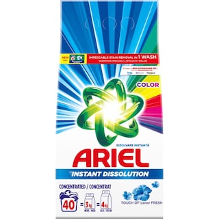 Ariel | Detergent pudra Color Touch of Lenor Fresh, 40 spalari 3kg