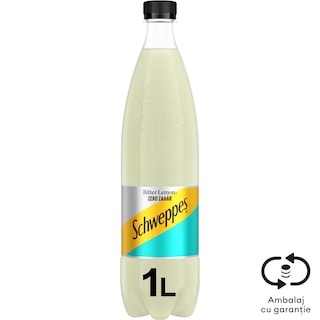 Schweppes | Apa tonica Bitter Lemon Zero Zahar 1L