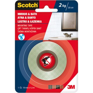 Scotch | Banda dublu adeziva pentru montare oglinzi 19mm x 1.5cm