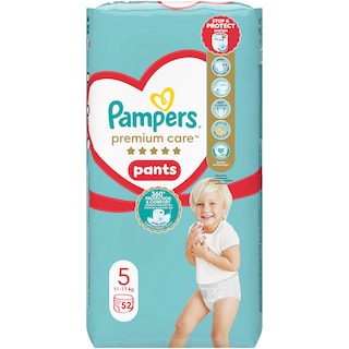 Pampers | Premium Care Pants | Scutece chilotel bebelusi Marimea 5, 12-17 kg, 52 buc