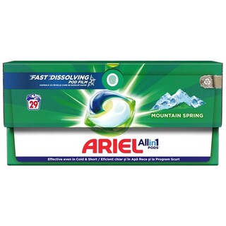 Ariel | All in 1 Pods | Detergent Mountain Spring, 29 capsule