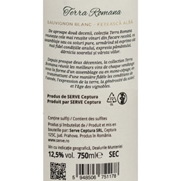S.E.R.V.E. | Terra Romana | Vin alb Sauvignon Blanc & Feteasca Alba 750ml