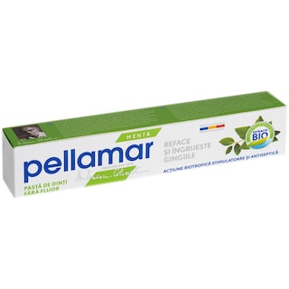 Pellamar | Pasta de dinti cu menta, fara fluor 50g