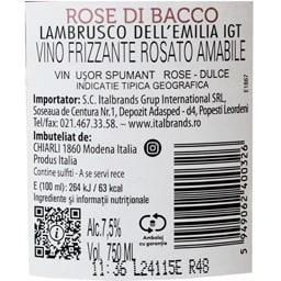 Rose Di Bacco | Vin Rose Lambrusco 0.75L
