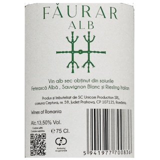 Faurar | Vin alb sec 750ml