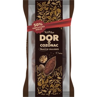 Dor de | Cozonac cu nuca si ciocolata 600g