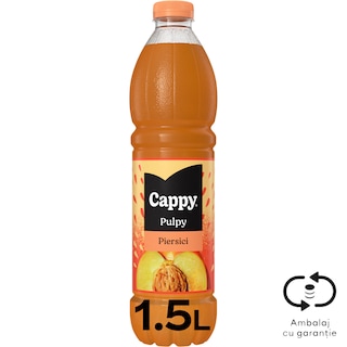 Cappy Pulpy | Bautura racoritoare cu piure si bucati de piersici 1.5L