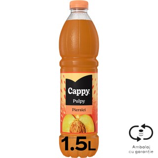 Cappy Pulpy | Bautura racoritoare cu piure si bucati de piersici 1.5L