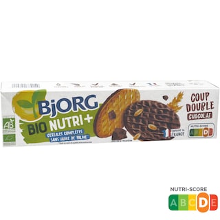 Bjorg | Biscuiti bio glazurati cu ciocolata neagra 200g