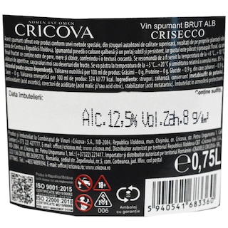 Cricova | Vin spumant Crisecco 0.75L