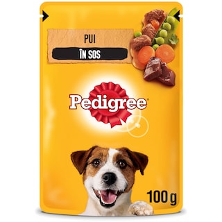 Pedigree | Hrana umeda cu pui si legume in sos pentru caini adulti 100g