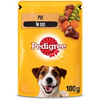 Hrana umeda cu pui si legume in sos pentru caini adulti 100g