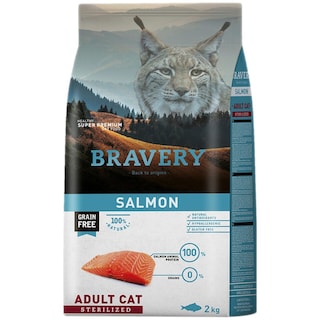 Bravery | Hrana uscata Adult Sterilized, Salmon 2kg