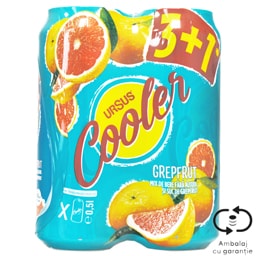 Mix de bere fara alcool si suc de grapefruit 3+1x0.5L