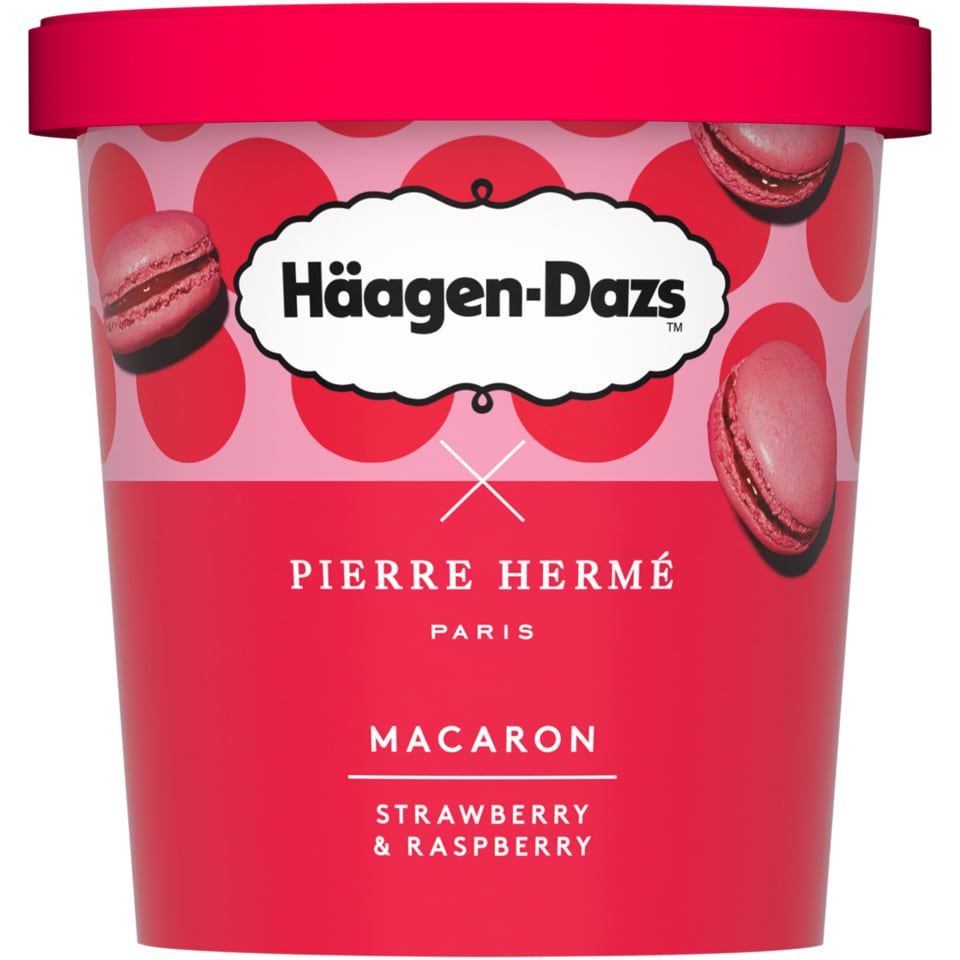 Haagen-Dazs | Inghetata Macaron cu capsuni si zmeura 360g | Mega-image