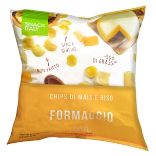 Snack Italy | Chipsuri de porumb si orez cu aroma de branza 70g