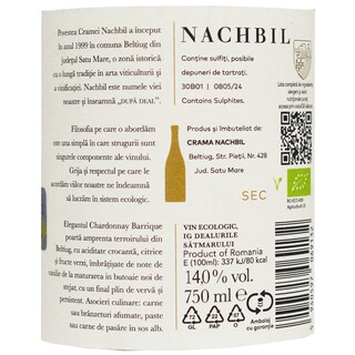 Nachbil | Vin alb sec ecologic 0.75L