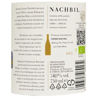 Nachbil | Vin alb sec ecologic 0.75L