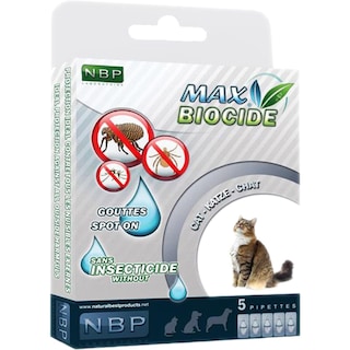 Max Biocide | Pipete antiparazitare pentru pisici 5x1ml