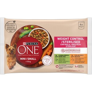 Purina One | Mini | Hrana umeda pentru caini cu curcan si pui in sos 4x85g